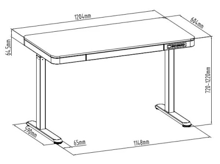 Купить Suntek Electric Lifting Desk (ET119W-C) Black